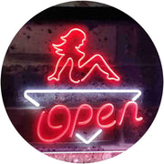Sexy Girl Open LED Light Sign - LED Gift Works