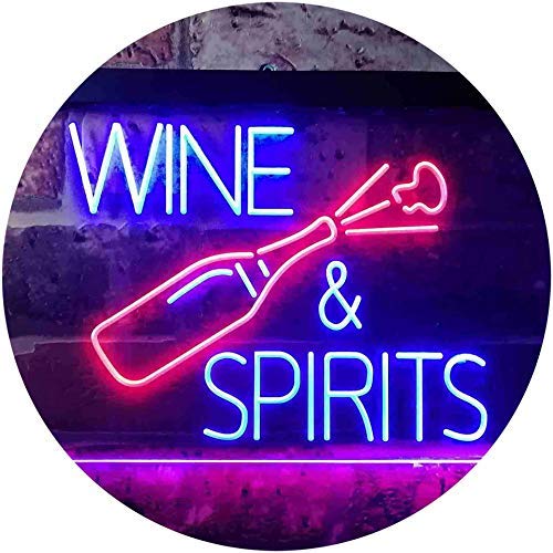 Wine and Spirits LED Light Sign - LED Gift Works