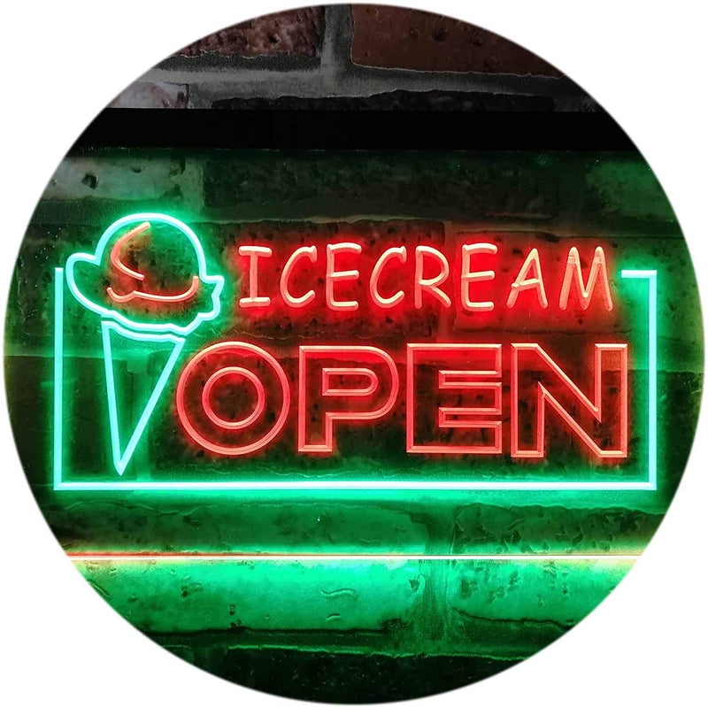 Open Ice Cream LED Light Sign - LED Gift Works