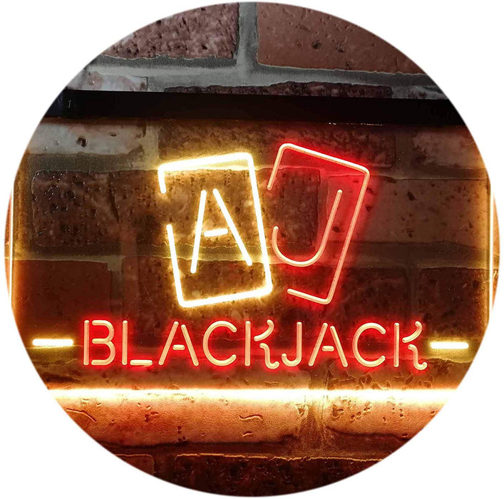 Poker Blackjack LED Light Sign - Way Up Gifts