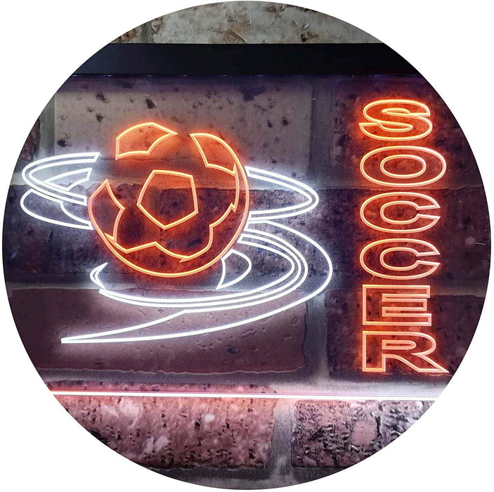 Kids Room Decor Soccer LED Light Sign - Way Up Gifts