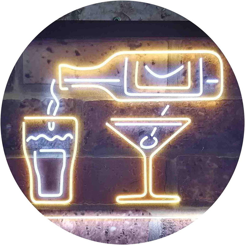Wine Beer Shots Liquor Cocktails LED Light Sign - LED Gift Works