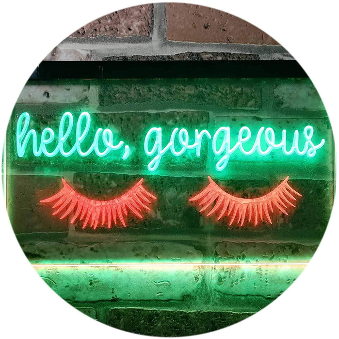 Eyelash Hello Gorgeous LED Light Sign - Way Up Gifts