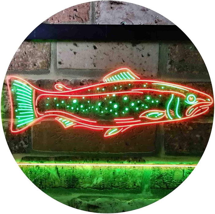 Trout Fish Bait Shop Fishing LED Light Sign - Way Up Gifts