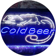 Lizard Cold Beer LED Light Sign - LED Gift Works