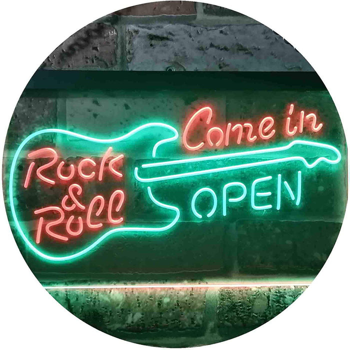 Come in Open Guitar Rock & Roll LED Light Sign - Way Up Gifts