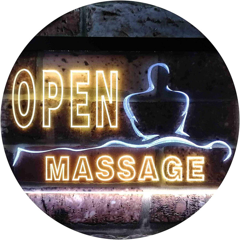 Open Massage LED Light Sign - LED Gift Works