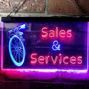 Bicycle Bike Sales Repairs Services LED Light Sign - LED Gift Works
