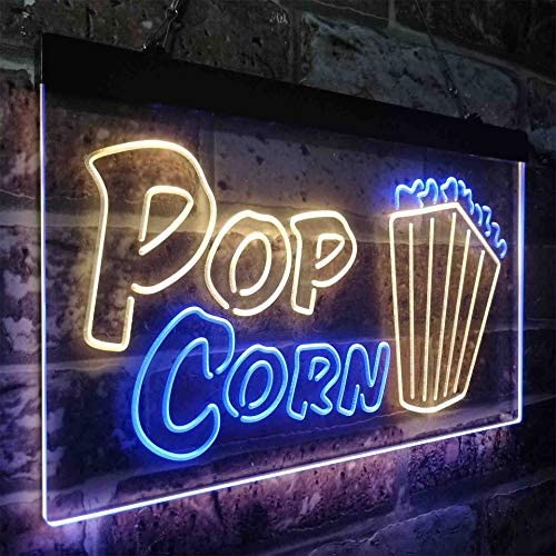 Movie Theater Popcorn LED Light Sign - LED Gift Works