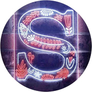 Family Name Letter S Monogram Initial LED Light Sign - LED Gift Works