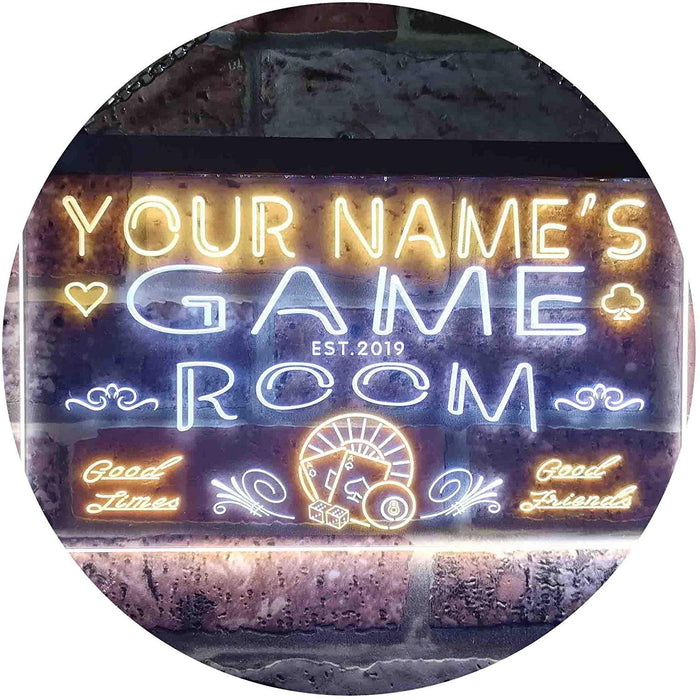 Personalized Game Room LED Light Sign - Way Up Gifts