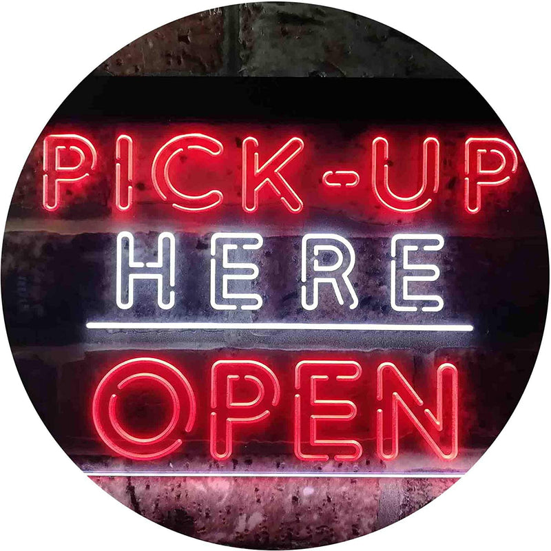 Pick Up Here Open LED Light Sign - LED Gift Works