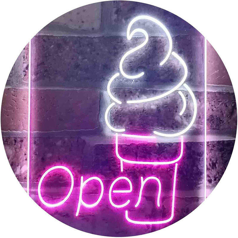 Ice Cream Open LED Light Sign - LED Gift Works