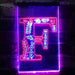 Family Name Letter F Monogram Initial LED Light Sign - Way Up Gifts