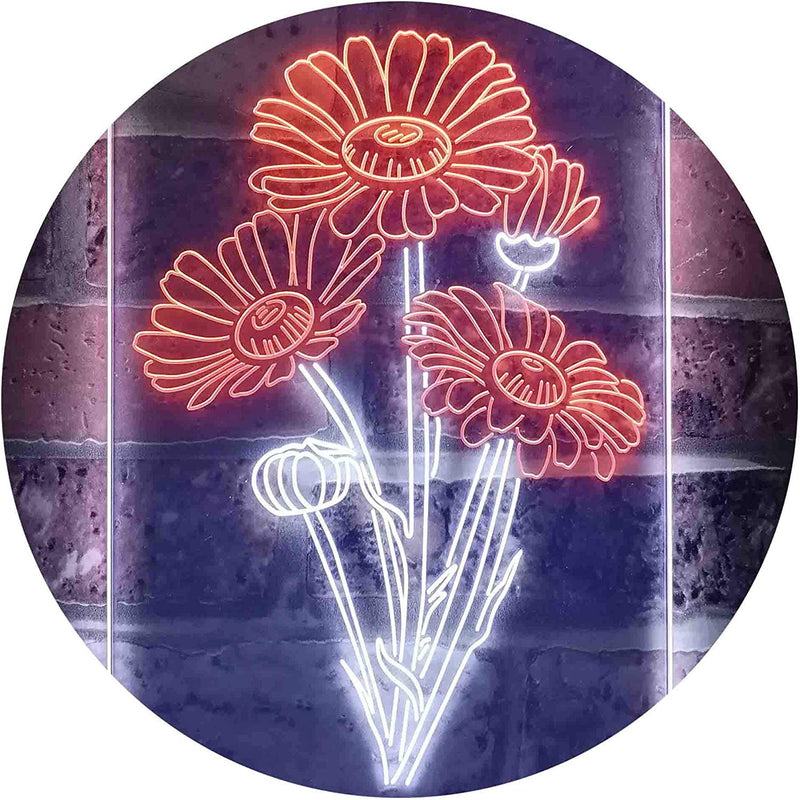 Daisy Flowers LED Light Sign - LED Gift Works