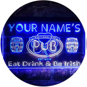 Personalized Traditional Irish Pub LED Light Sign - LED Gift Works