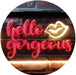 Lips Hello Gorgeous LED Light Sign - Way Up Gifts