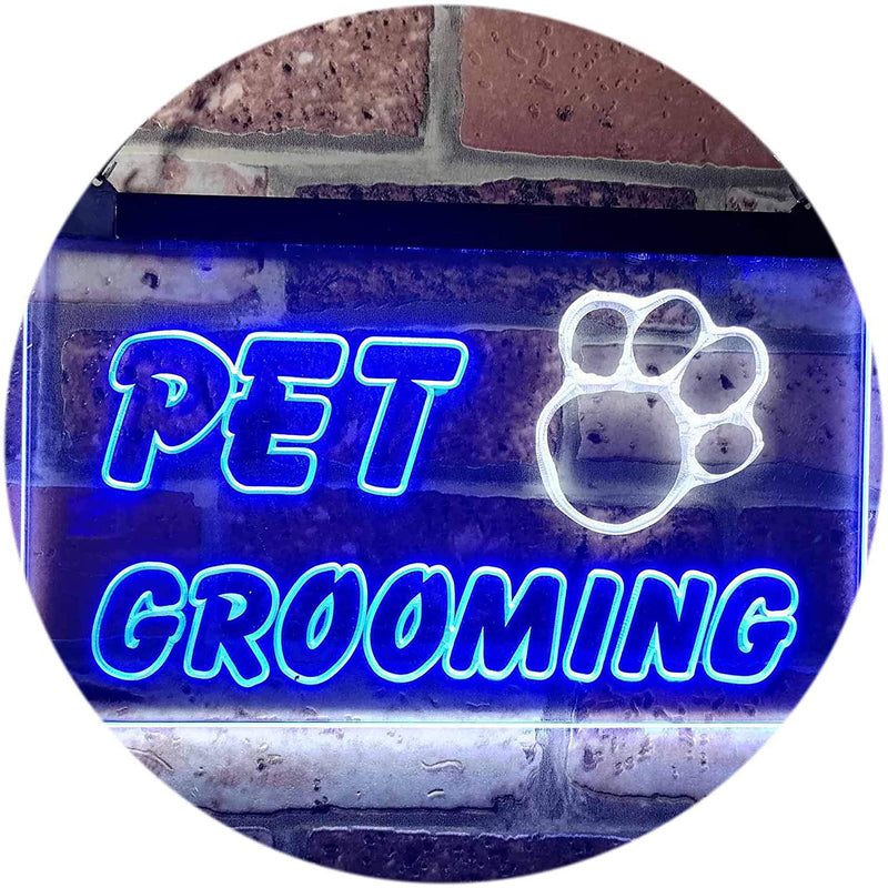 Paw Print Pet Grooming LED Light Sign - LED Gift Works