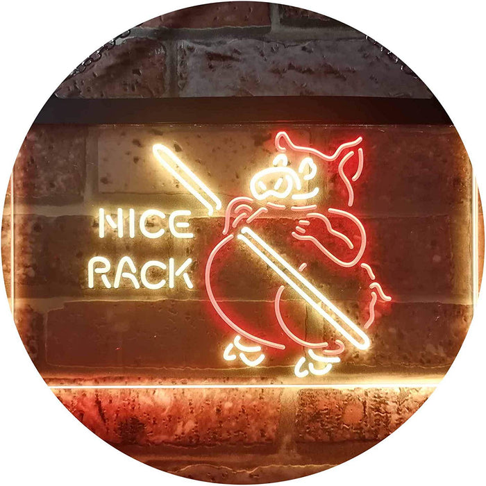 Nice Rack BBQ Pig Pool Billiards LED Light Sign - Way Up Gifts
