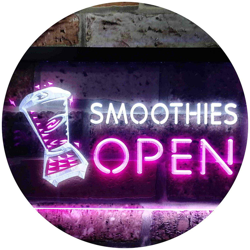 Smoothies Open LED Light Sign - LED Gift Works