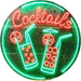 Cocktails LED Light Sign - Way Up Gifts