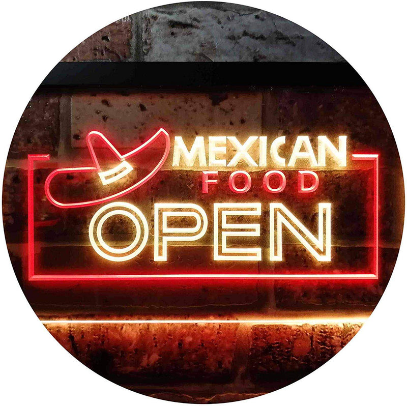 Restaurant Mexican Food Open LED Light Sign - LED Gift Works