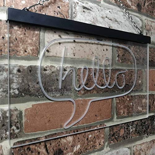 Hello Quote Bubble LED Light Sign - Way Up Gifts