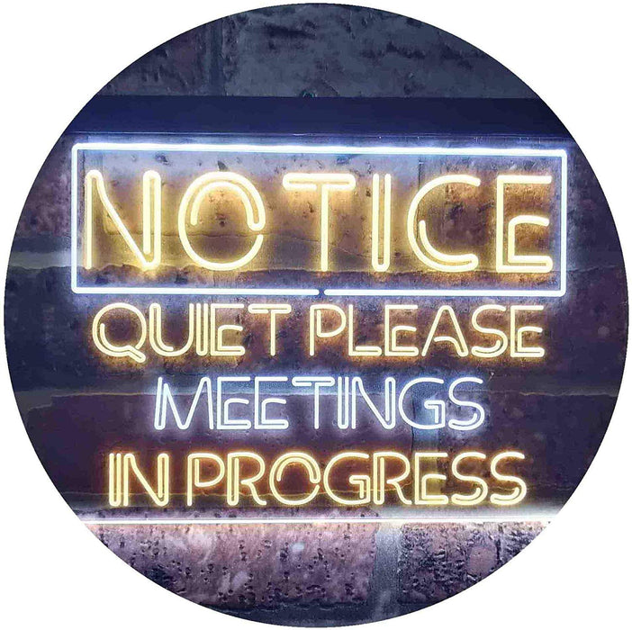 Quiet Please Meeting in Progress LED Light Sign - Way Up Gifts