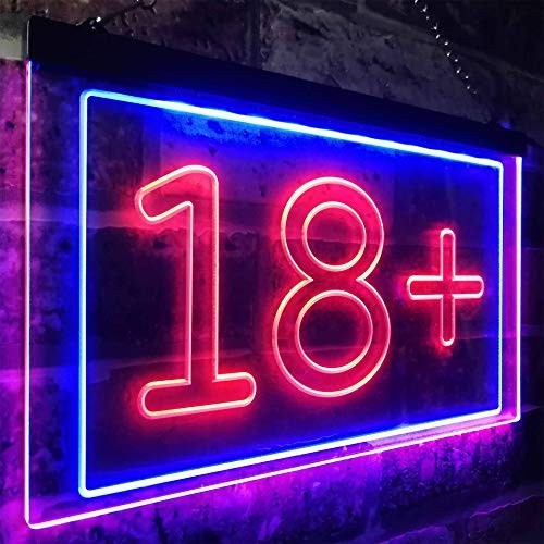 Adults Only 18+ LED Light Sign - Way Up Gifts