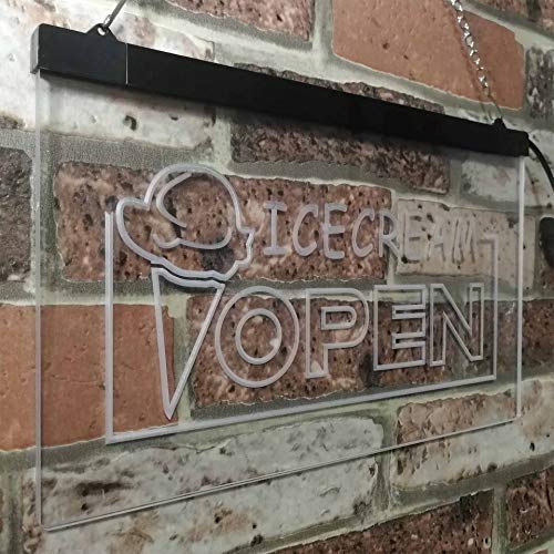 Open Ice Cream LED Light Sign - LED Gift Works