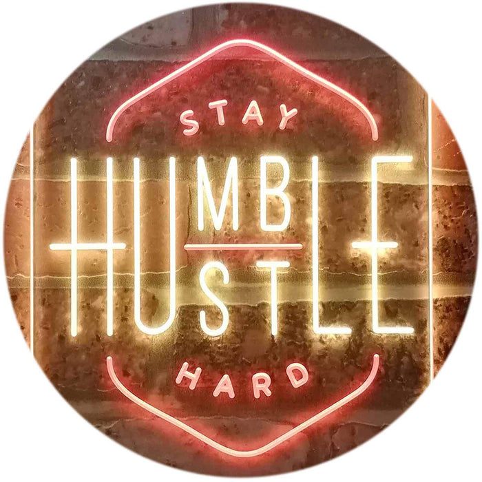 Stay Humble Hustle Hard LED Light Sign - Way Up Gifts