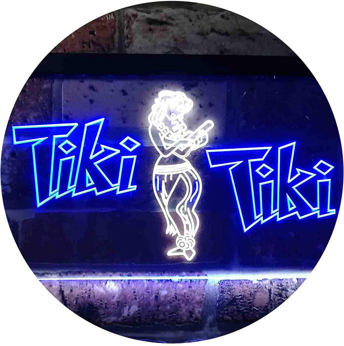 Hula Dancer Tiki Tiki Bar LED Light Sign - Way Up Gifts