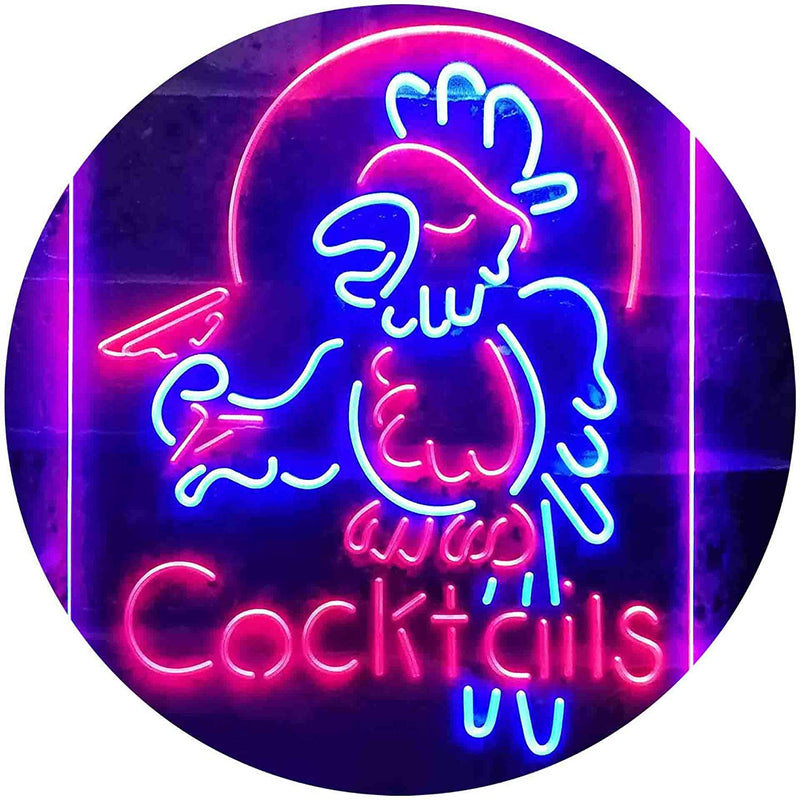 Cocktails Parrot LED Light Sign - LED Gift Works