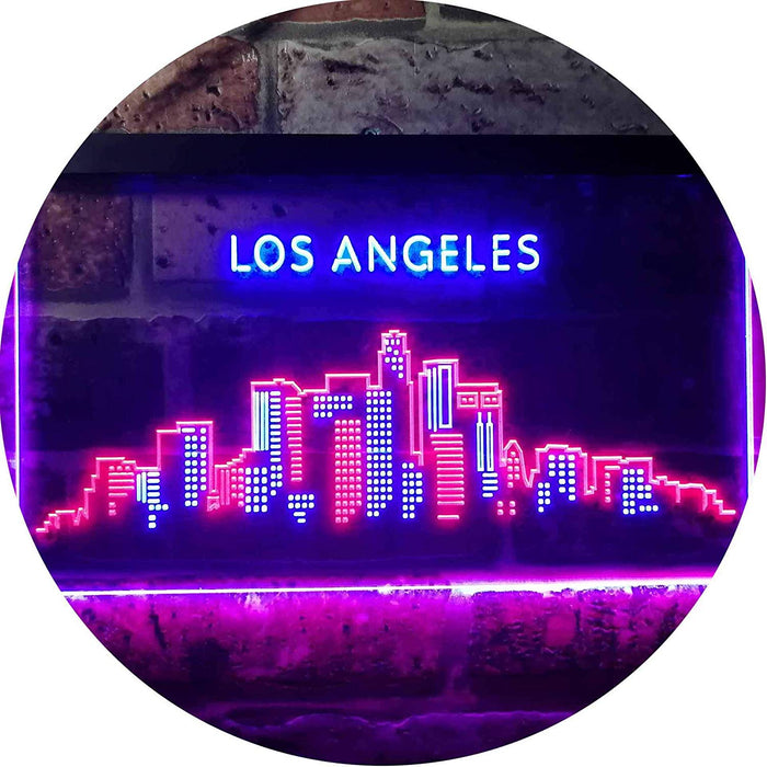 Los Angeles City Skyline LED Light Sign - Way Up Gifts