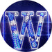 Family Name Letter W Monogram Initial LED Light Sign - Way Up Gifts
