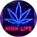 Marijuana Leaf High Life LED Light Sign - Way Up Gifts