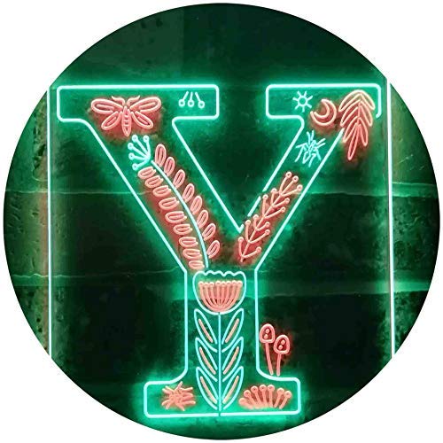 Family Name Letter Y Monogram Initial LED Light Sign - Way Up Gifts