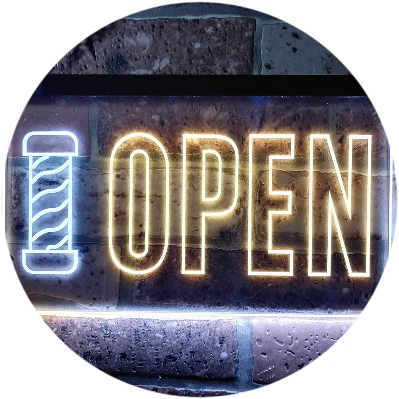 Barber Shop Pole Open LED Light Sign - LED Gift Works