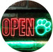 Open Paw Print Dog Grooming LED Light Sign - Way Up Gifts