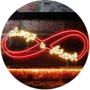 Love Infinity Always & Forever LED Light Sign - LED Gift Works