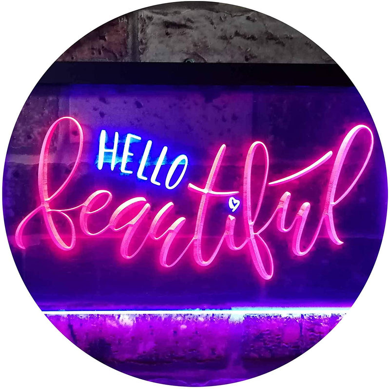 Hello Beautiful LED Light Sign - LED Gift Works