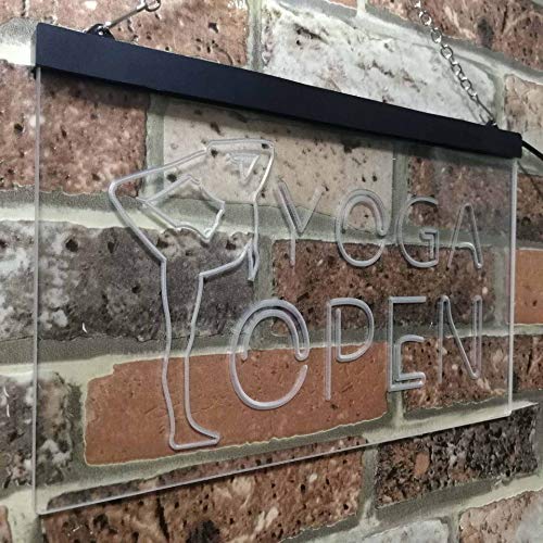 Open Yoga LED Light Sign - LED Gift Works