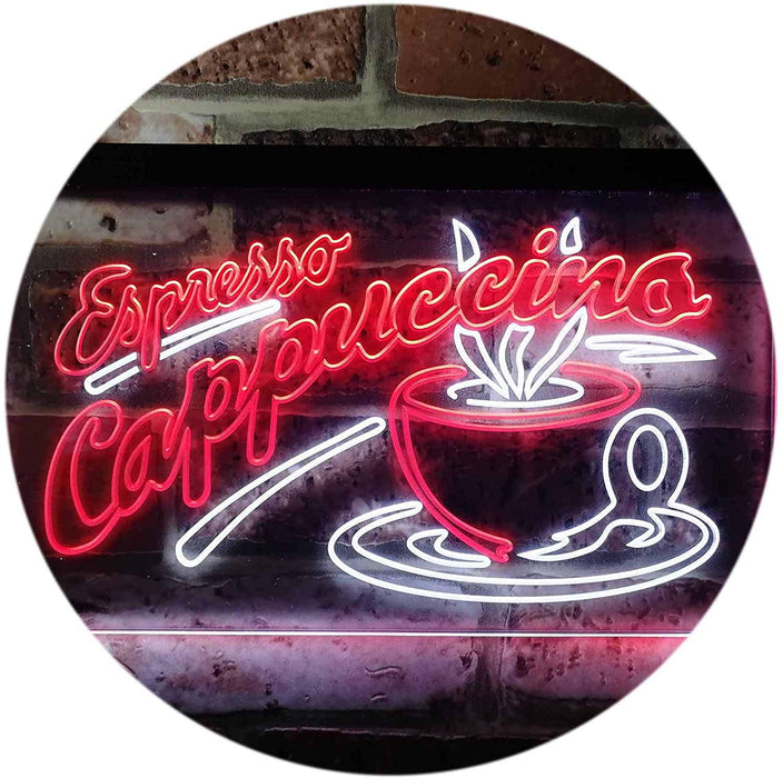 Coffee Shop Espresso Cappuccino LED Light Sign - Way Up Gifts