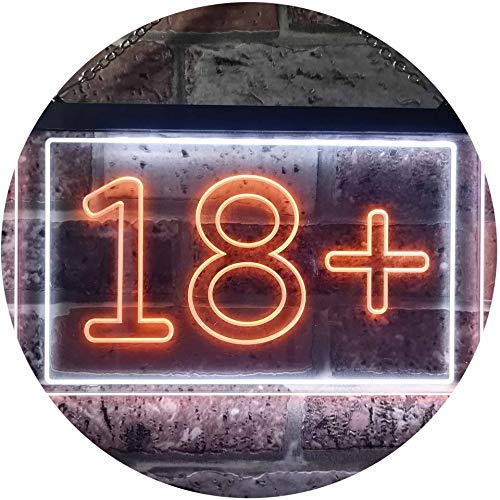 Adults Only 18+ LED Light Sign - LED Gift Works