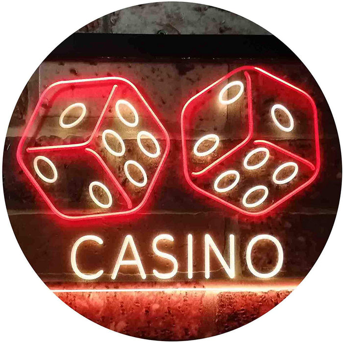 Dice Casino LED Light Sign - Way Up Gifts