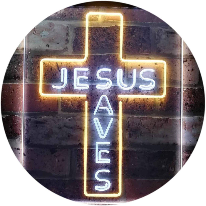 Jesus Saves LED Light Sign - Way Up Gifts