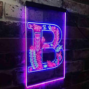 Family Name Letter B Monogram Initial LED Light Sign - LED Gift Works