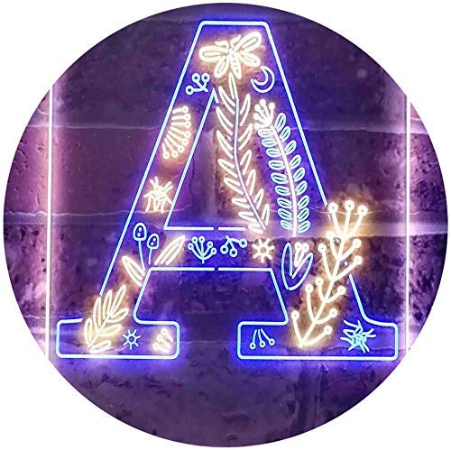 Family Name Letter A Monogram Initial LED Light Sign - Way Up Gifts