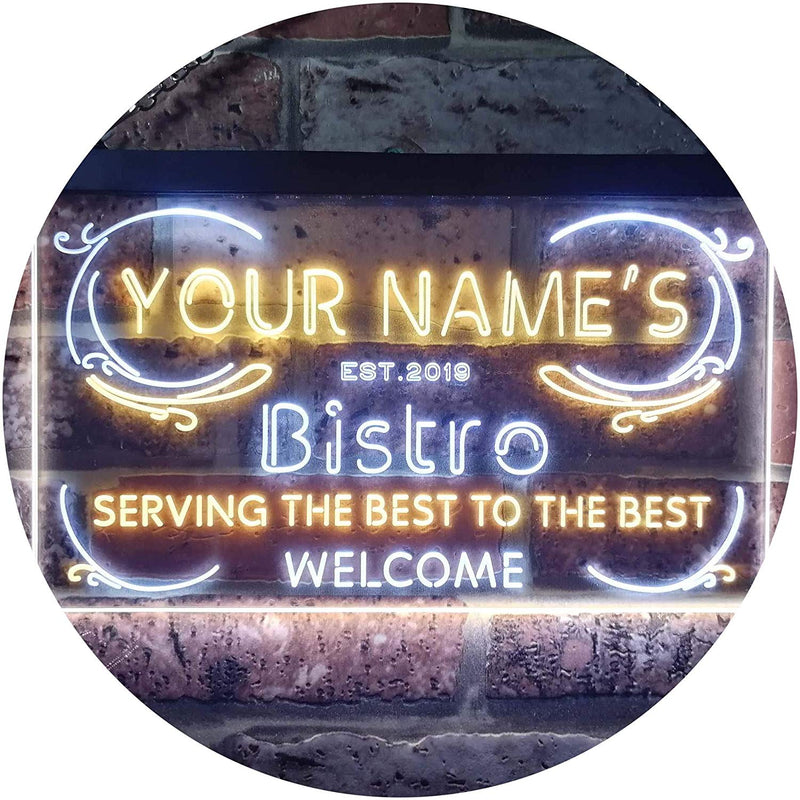 Personalized Bistro LED Light Sign - LED Gift Works