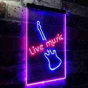 Guitar Live Music LED Light Sign - LED Gift Works